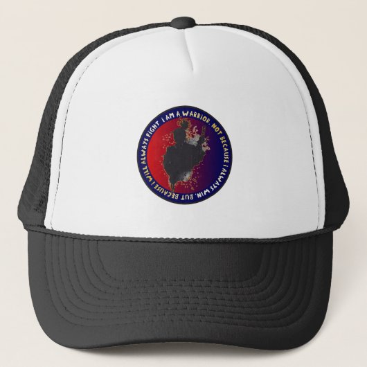 Samurai Silhouette - Japanse Krijger Citaten Trucker Pet (Voorkant)