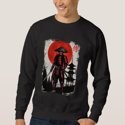 Samurai Skelet Japans Graphic Ukiyo e Trui (Voorkant)