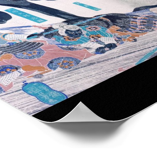 Samurai, Skeletschilderij ongeveer 1800's Poster (Hoek)