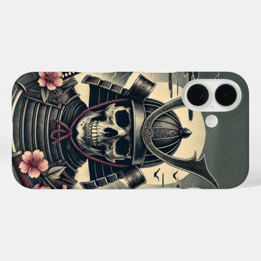 Samurai Skull Case-Mate iPhone Case (Achterkant (horizontaal))