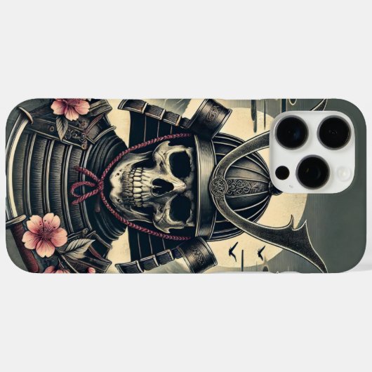 Samurai Skull Case-Mate iPhone Case (Achterkant (horizontaal))