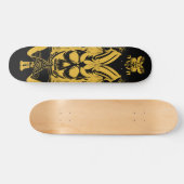 Samurai Skull Gold Black kleur Skateboard (Horizontaal)
