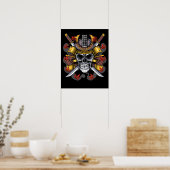 Samurai Skull Poster (Keuken)