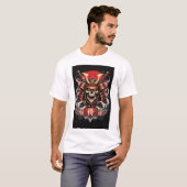 Samurai Skull Rising Sun – Japanese Warrior Art Co T-shirt (Voorkant volledig)