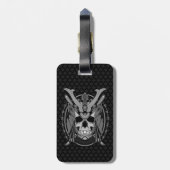 Samurai Skull Warrior Bagagelabel (Achterkant verticaal)