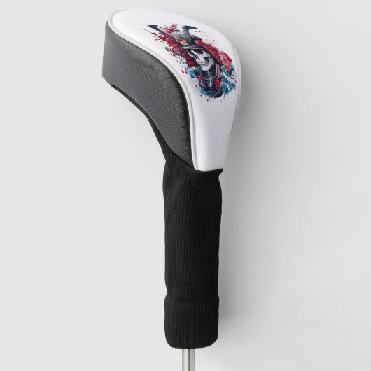 Samurai Skull Warrior Golfheadcover (Schuin)