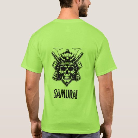 Samurai Skull Warrior - T-shirt van Bold Man (Achterkant)