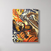 Samurai & Slang Aziatische kunst Canvas Afdruk (Voorkant)