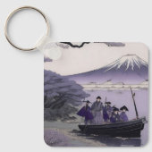 Samurai-sleutelhanger met Mount Fuji Japanse Kunst Sleutelhanger (Voorkant)