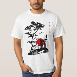 Samurai sobre torii t-shirt
