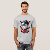Samurai Soul | Anime Warrior T-Shirt voor Mannen (Voorkant volledig)
