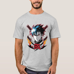 Samurai Soul Anime Warrior T-Shirt voor Mannen