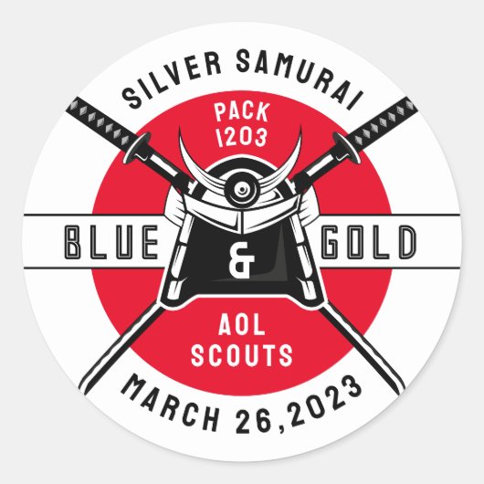 Samurai Special Event Ronde Sticker (Voorkant)