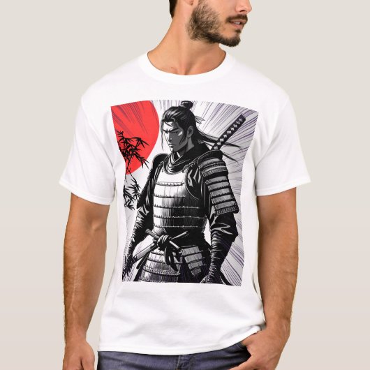 Samurai Spirit Rising Sun Art T-shirt (Voorkant)