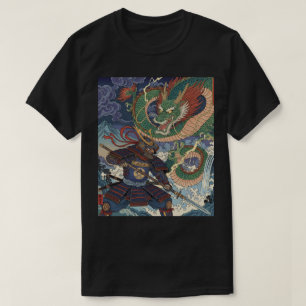 Samurai Spirit vs Dragon –  Japanse kunst T-shirt