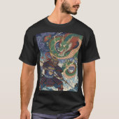 Samurai Spirit vs Dragon –  Japanse kunst T-shirt (Voorkant)