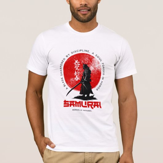 Samurai Spirit – Warrior of Discipline and Honor T-shirt (Voorkant)