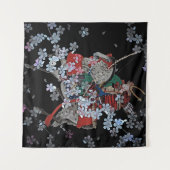 Samurai Square (57 x 57 inch) Wandkleed (Voorkant (horizontaal))