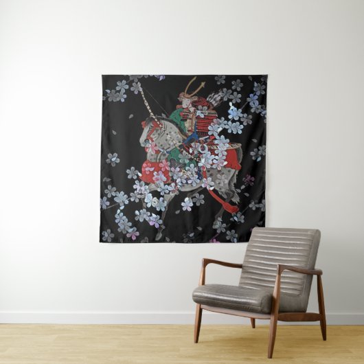 Samurai Square (57 x 57 inch) Wandkleed (In situ)