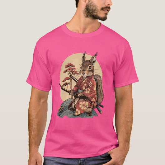 Samurai Squirrel Japanese Ninja Squirrel Japanese T-shirt (Voorkant)