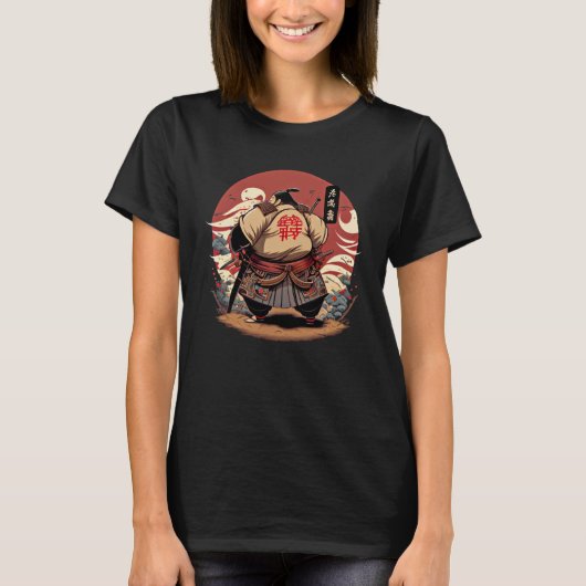 Samurai Sumo Japan Suns Rikish Bushido Wrestler T-shirt (Voorkant)