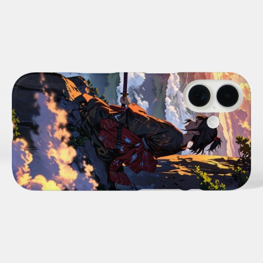 Samurai Sunset Case-Mate iPhone Case (Achterkant (horizontaal))
