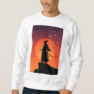 Samurai Sunset Hoodie – Minimalistische Japanse Kr Trui