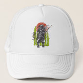 Samurai Super Warrior Ontwerp Trucker Pet (Voorkant)