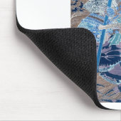 Samurai surft op krabben c. jaren '1800 muismat (Hoek)