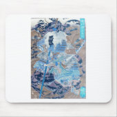 Samurai surft op krabben c. jaren '1800 muismat (Voorkant)