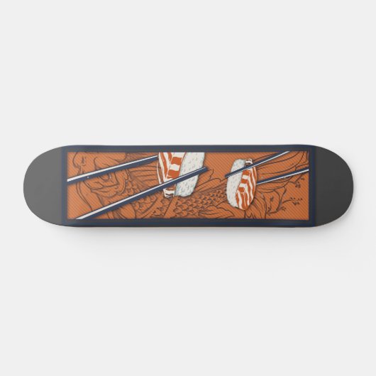 Samurai Sushi Japan Fish Skateboard (Horizontaal)