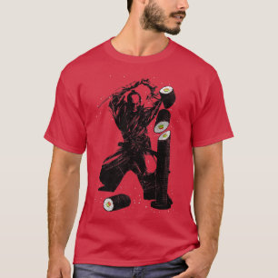 Samurai Sushi Katana Japanse kunst Spiritatief T-shirt