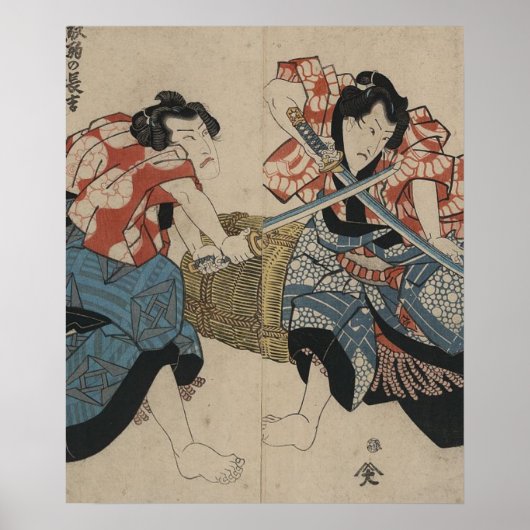 Samurai Sword Fight circa 1825 Poster (Voorkant)