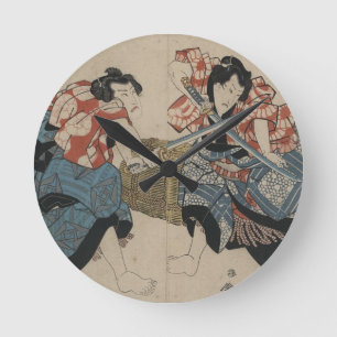 Samurai Sword Fight circa 1825 Ronde Klok
