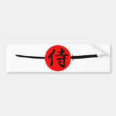 SAMURAI - Sword & Kanji Bumpersticker (Voorkant)