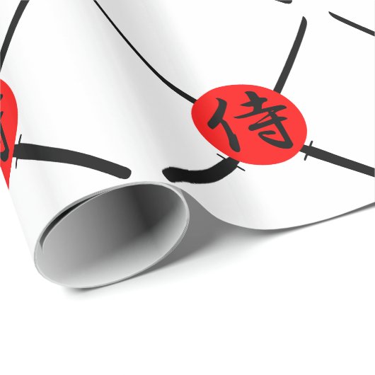 SAMURAI - Sword & Kanji Cadeaupapier (Rol Hoek)