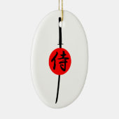 SAMURAI - Sword & Kanji Keramisch Ornament (Rechts)