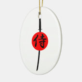SAMURAI - Sword & Kanji Keramisch Ornament (Links)