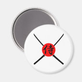 SAMURAI - Sword & Kanji Magneet (Voorkant / Achterkant)