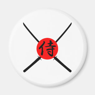 SAMURAI - Sword & Kanji Magneet