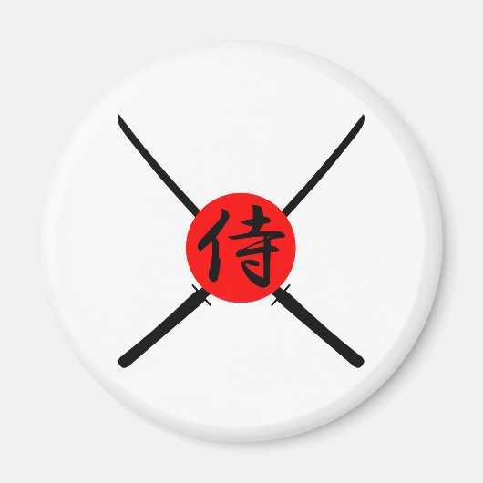 SAMURAI - Sword & Kanji Magneet (Voorkant)