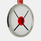 SAMURAI - Sword & Kanji Metalen Ornament (Rechts)