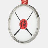 SAMURAI - Sword & Kanji Metalen Ornament (Links)