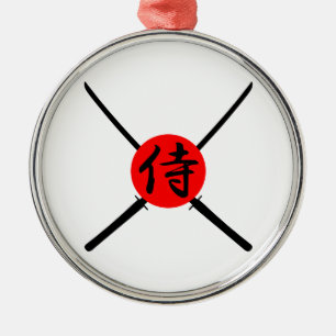 SAMURAI - Sword & Kanji Metalen Ornament
