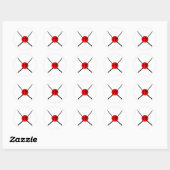 SAMURAI - Sword & Kanji Ronde Sticker (Vel)