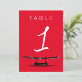Samurai Sword Table Number (Staand voorkant)