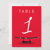 Samurai Sword Table Number (Achterkant)