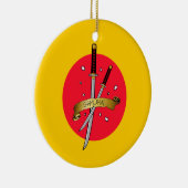 Samurai Sword Tattoo Keramisch Ornament (Rechts)