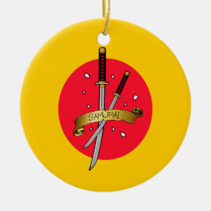 Samurai Sword Tattoo Keramisch Ornament