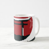 Samurai Sword: Torii Gate Cartoon Koffiemok (Voorkant rechts)